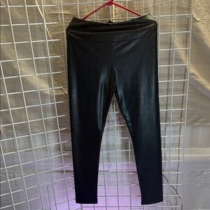 Chocolate USA Black Faux Leather Detail NWOT L